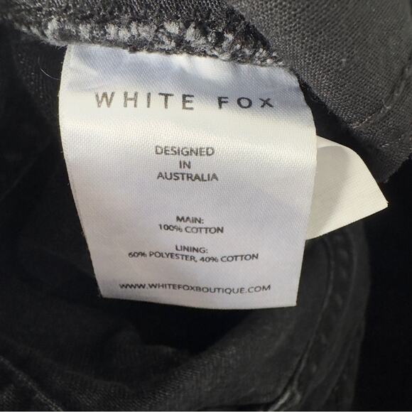 White Fox Stylish Straight Leg Jeans Black Denim Pants Dark Gray Charcoal casual - Picture 8 of 10